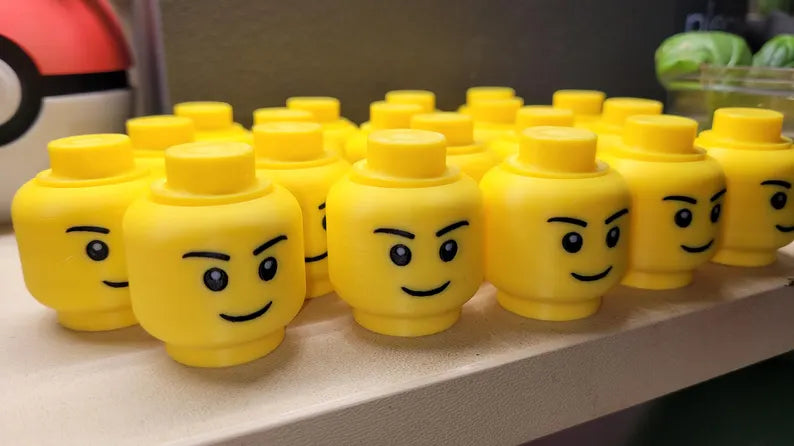 Lego Head Inspired Fidget Clicker/Keychain/Stress Relief/3D Printed