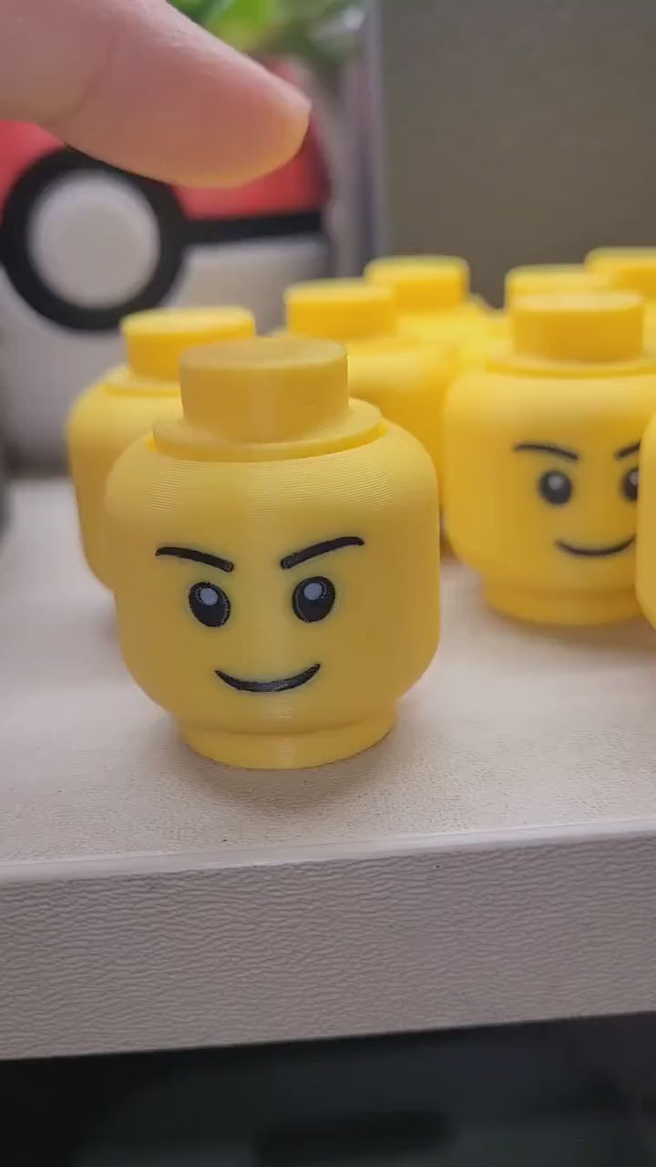Lego Head Inspired Fidget Clicker/Keychain/Stress Relief/3D Printed